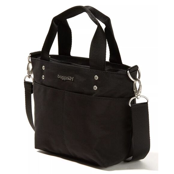 Baggallini Handbags - Baggillini Black Mini Carryall Tote Bag, NEW with tags! 10.75"W x 7.5"H x 4"D